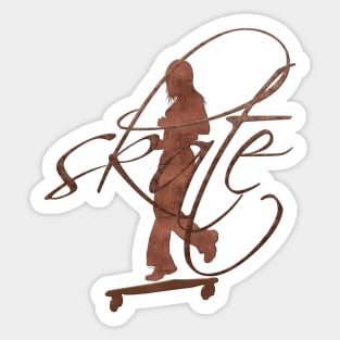 Bright Skater Girl Sticker